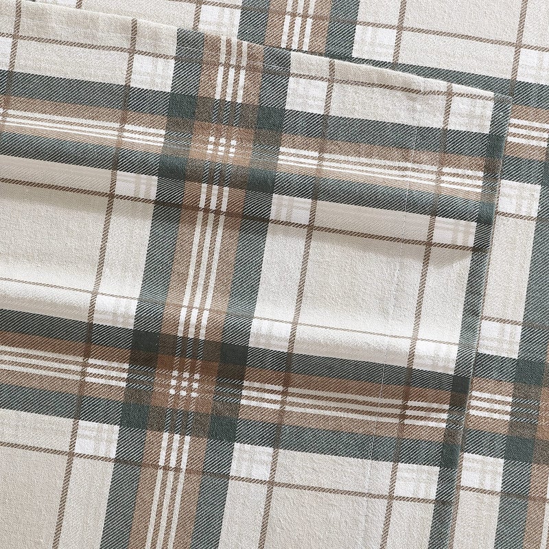 Eddie Bauer - Twin Sheets, Cotton Flannel Bedding Set, Brushed For Extra Softness, Cozy Home Decor (Edgewood Plaid, Twin) - Image 5